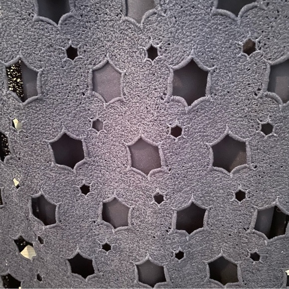 Aqua Eyelet Cutout Dress - Picture 8 of 8